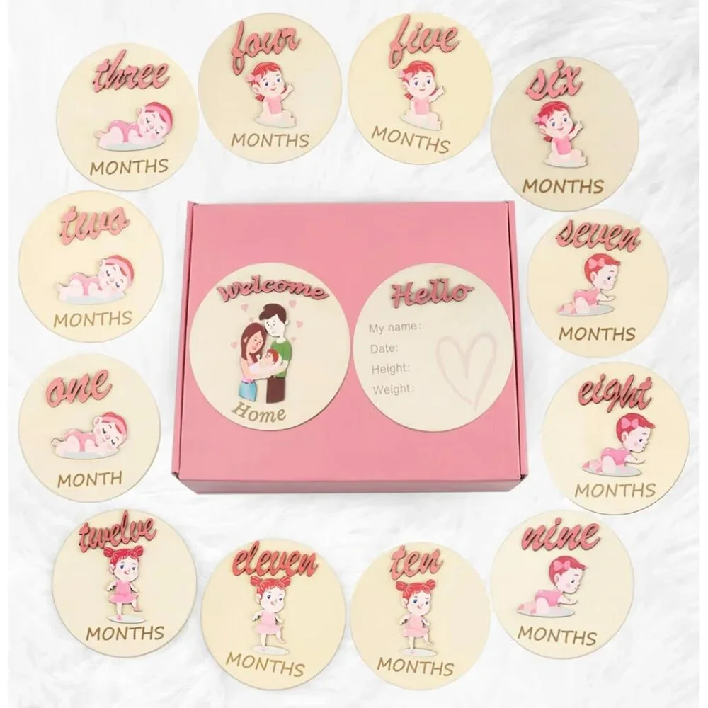 *NWT* A Lovely Shower Gift Baby Girl Milestone Cards & Clothes Dividers 21‎ PCS